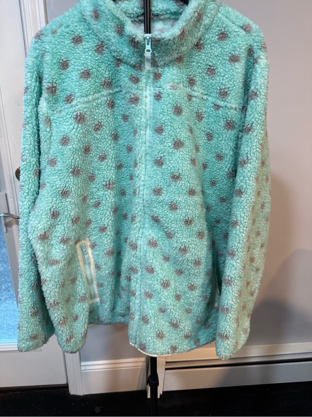 T by Talbots Mint Green Sherpa Fleece Jacket (Women's 3X)
